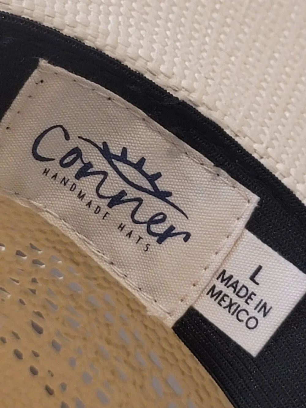 Conner Handmade Hats Beige Straw Cowboy Hat Western Concho Band L